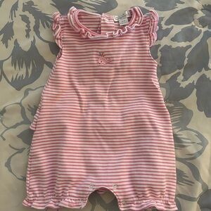 Kissy Kissy Pink Striped Baby Romper